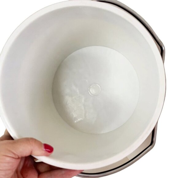 Vintage Irvinware Faux Leather Alligator Print Ice Bucket MCM - Picture 6 of 11